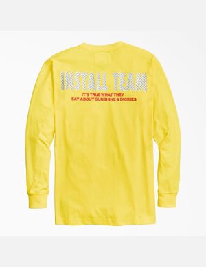 Yellow Dickies New York Sunshine x It's True What They Say Long Sleeve T-Shirts | 628RIYDXV